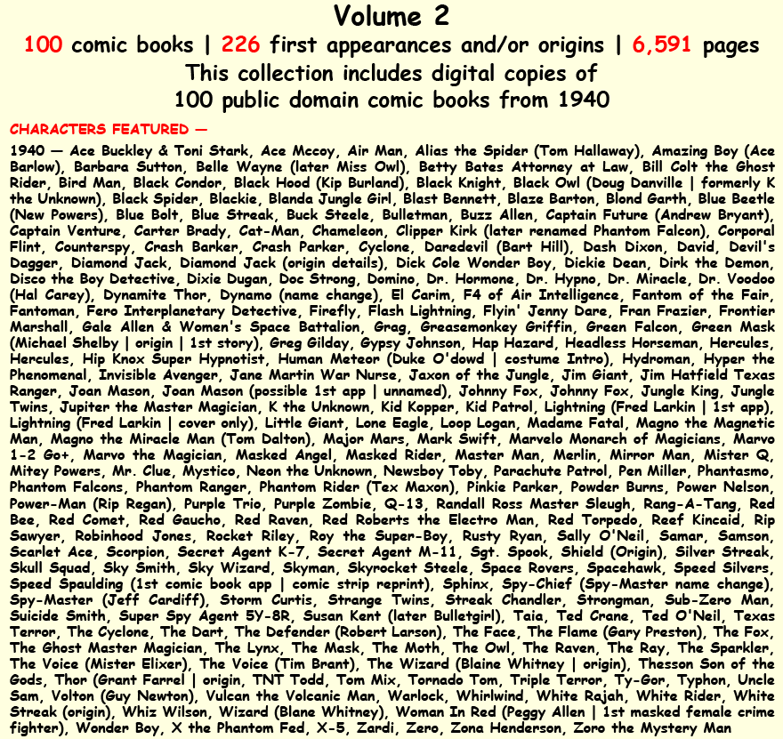 Characters in vol. 2