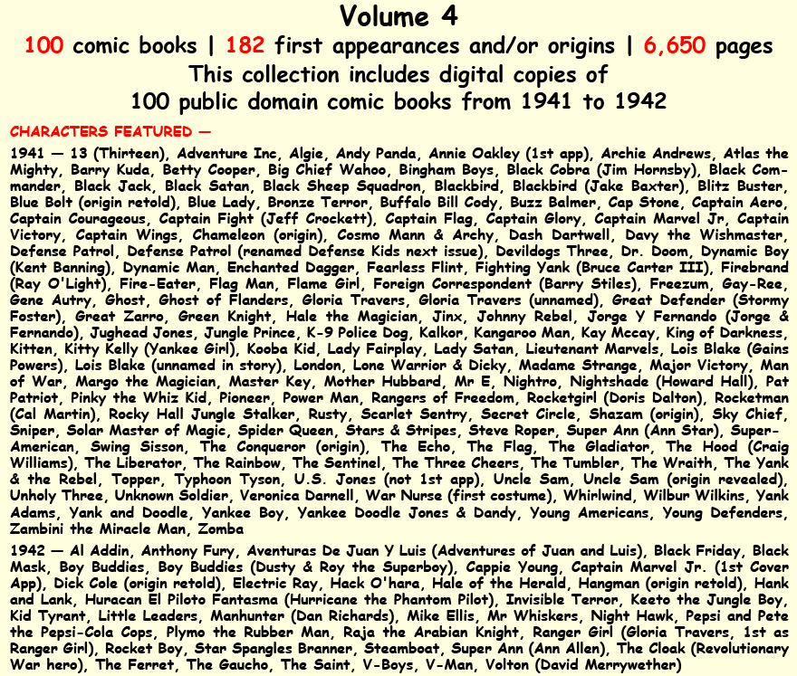 Characters in vol. 4