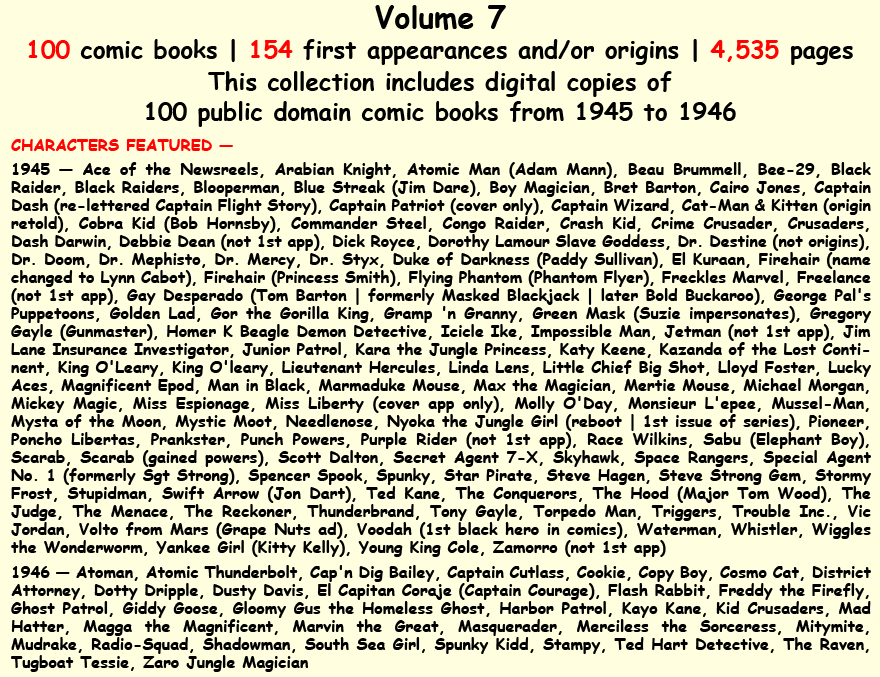 Characters in vol. 7