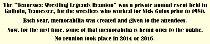 Tennessee Wrestling Legends Reunion memorabilia